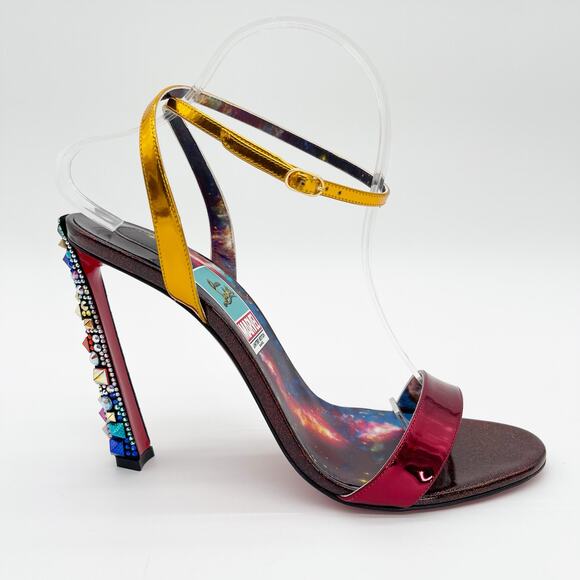 New Christian Louboutin Marvel Disney Infinity Strass Spike Heel Sandals EU 41.5 - Picture 5 of 14